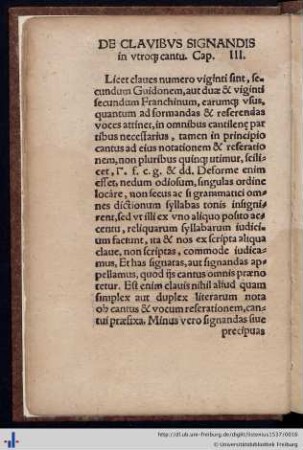 Cap. III. De Clavibus Signandis.