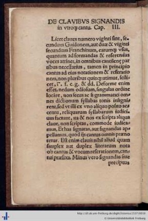 Cap. III. De Clavibus Signandis.
