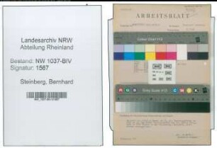 Entnazifizierung Bernhard Steinberg , geb. 12.03.1900 ()