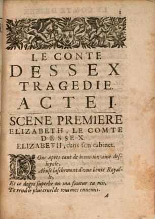 Le comte d'Essex