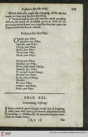 Chap. XXI: Concerning Fishing