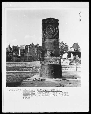Nürnberg, Albrecht-Dürer-Brunnen, Maxplatz / Maximiliansplatz