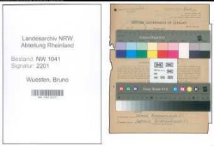 Entnazifizierung Bruno Wuesten , geb. 04.06.1900 (Beamter)