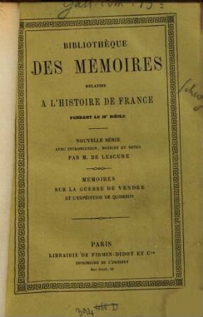 Bibliothèque des mémoires relatifs a l'histoire de France pendant le 18me siècle. 31
