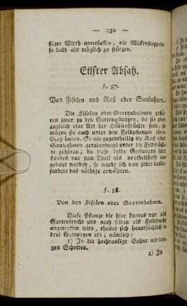 Eilfter Absatz. Von Fisolen und Roß oder Saubohnen.