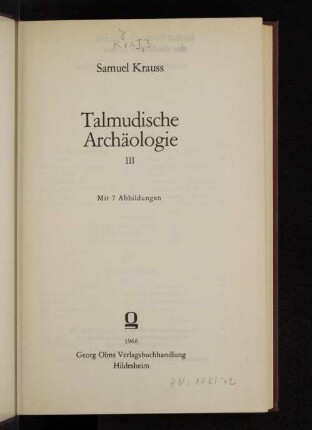 3: Talmudische Archäologie