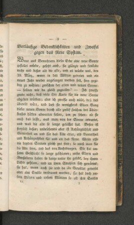 Vorläufige Bedenklichkeiten und Zweifel gegen das Neue System.