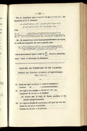 Recueil de formules et de Valeurs.