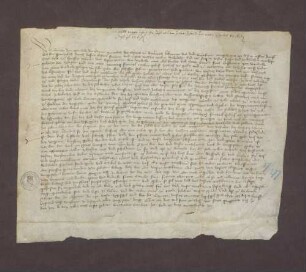 Kaufbrief über 20 Viertel Roggen jährlichen Zinses, welche Abt und Convent des Klosters Schwarzach am Rhein an den Ritter Peter von Windeck und dessen Gemahlin von dem Zehnten in Zell verkauft haben