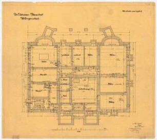 Villa Ostermann, Darmstadt Projekt II: Grundriss UG, 1:50