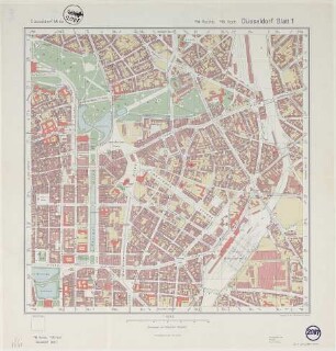Düsseldorf Mitte, farbig, Blatt 1