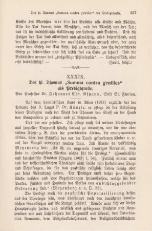 427-432 Des hl. Thomas "Summa contra gentiles" als Predigtquelle