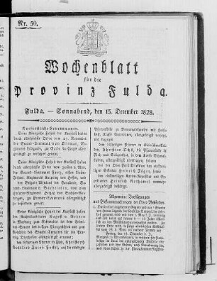 Nr. 50, Ausgabe vom 13. Dezember 1828