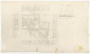 Wohnhaus F. Haas, Karlsruhe: Grundriss Untergeschoss, Kellergeschoss 1:50
