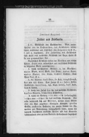Zweites Kapitel. Artikel und Substantiv.