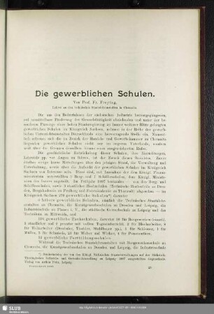 Die gewerblichen Schulen