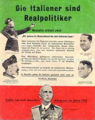Abwurf-Flugblatt der Alliierten zum Krieg in Italien