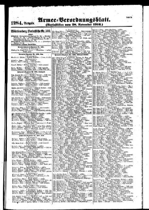1284. Ausgabe. Dienstag, 28. November 1916