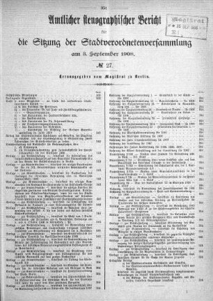 No. 27, 3. September 1908