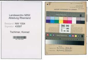 Entnazifizierung Konrad Tschirner , geb. 20.03.1896 (Sanitaeter)