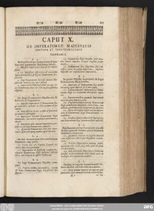 Caput X. De Imperatoriae Maiestatis Unitate Et Indivisbilitate.