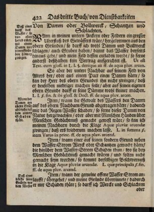 Von Damm oder Bollwerck, Schantzen und Schlachten