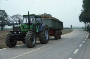 Fotografie: Zuckerrübe, Transport, Muldenkipper, Tandemachsanhänger
