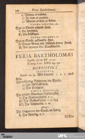 Feria Batholomaei.