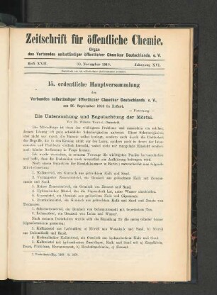 Heft XXII. 30. November 1910. Jahrgang XVI.