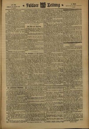 Zweite Ausgabe vom Freitag, den 30. Dezember 1910.