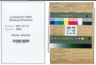 Entnazifizierung Marlene Klauke , geb. 21.07.1920 (Kontoristin)