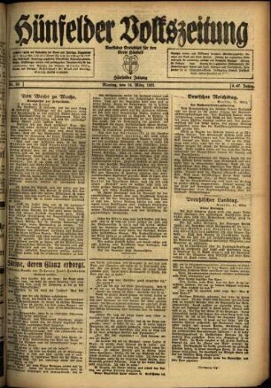 Ausgabe vom Montag, den 14. März 1921.