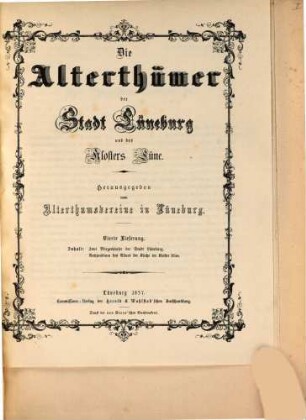 Die Alterthümer der Stadt Lüneburg und des Klosters Lüne, 4. 1857