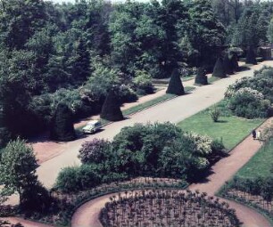Schloßpark Weesenstein : Müglitztal-Weesenstein. Partie im Schloßpark Weesenstein. Blick von der Schlossterrasse