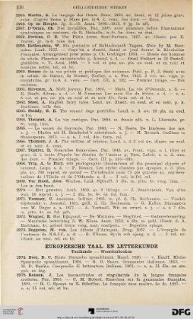 Europeesche Taal- en Letterkunde (Nr. 2974-3306)