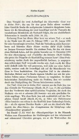 Fünftes Kapitel: Auflösungen