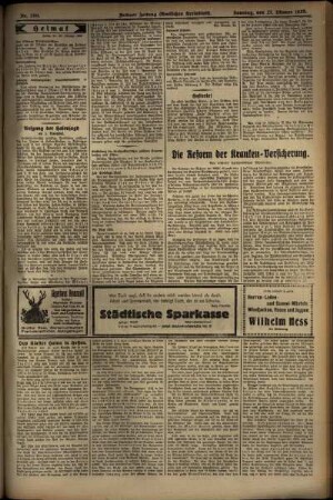Zweite Ausgabe vom Sonntag, den 27. Oktober 1929.