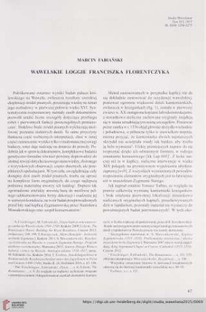 Wawelskie loggie Franciszka Florentczyka