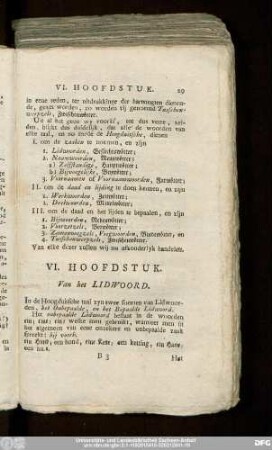VI. Hoofdstuk. Van het Lidwoord.