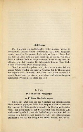 Ueber Regenerationsvorgänge bei Lumbriciden : Aus dem zoologischen und vergleichend-anatomischen Laboratorium beider Hochschulen in Zürich. Züricher Inaug. Diss.