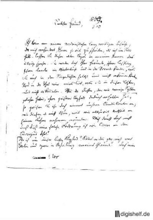 210: Brief von Karl Wilhelm Ramler an Johann Wilhelm Ludwig Gleim