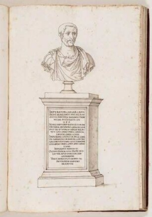 Bildnisbüste des römischen Kaisers Aemilianus, in: Series continuata omnium Imperatorum [...], Bd. 1, Bl. 50