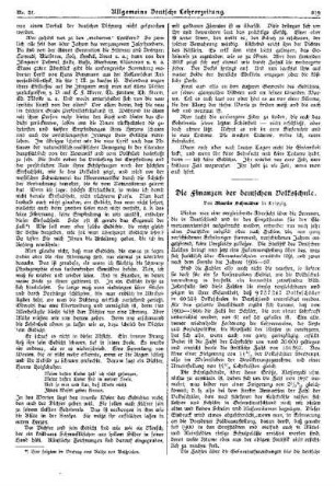 Die Finanzen der deutschen Volksschule