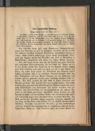Der rumänische Feldzug. (September 1916 bis Mai 1917.)