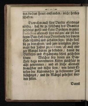 Caput V. Von den Personen/ so zu retten/ löschen/ und sonst beym Feuer verordnet.