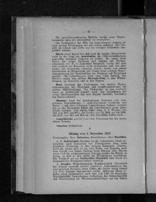 Sitzung vom 1. November 1932.
