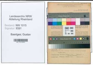 Entnazifizierung Gustav Baertges , geb. 25.09.1886 ()