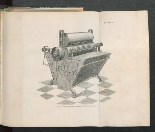 Zu 338. Fig. 42 Strangwaschmaschine mit im Kreislauf geführem Stang