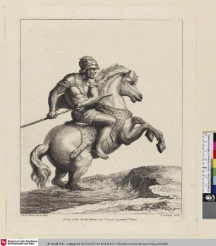 [Studien aus den Alexanderschlachten, Ca valier tourné vers la - Six études tirées des batailles d'Alexandre]