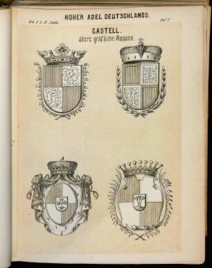Taf. 8. Castell. ältere gräfliche Wappen.